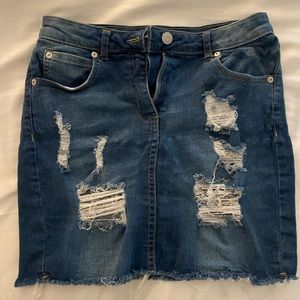 BooHoo denim skirt